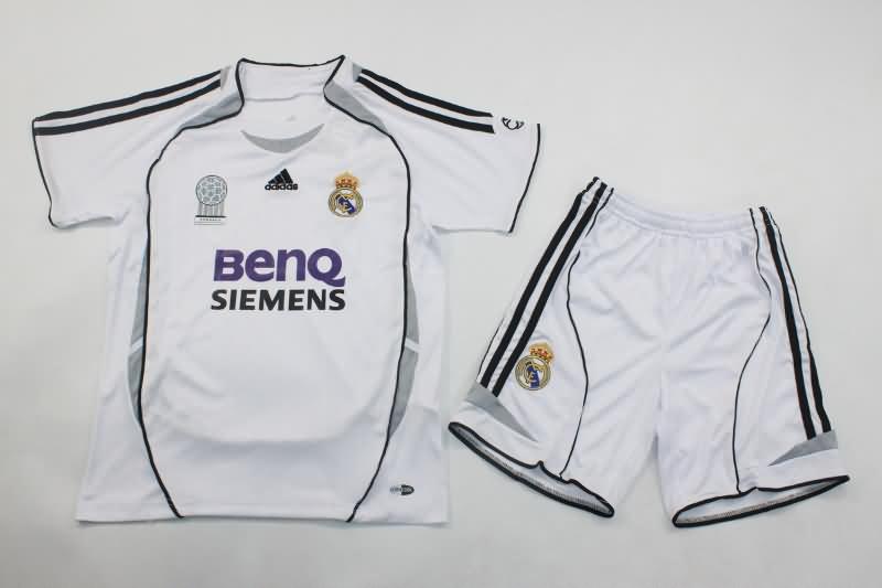 Kids Real Madrid Soccer Jersey Home Replica 06/07