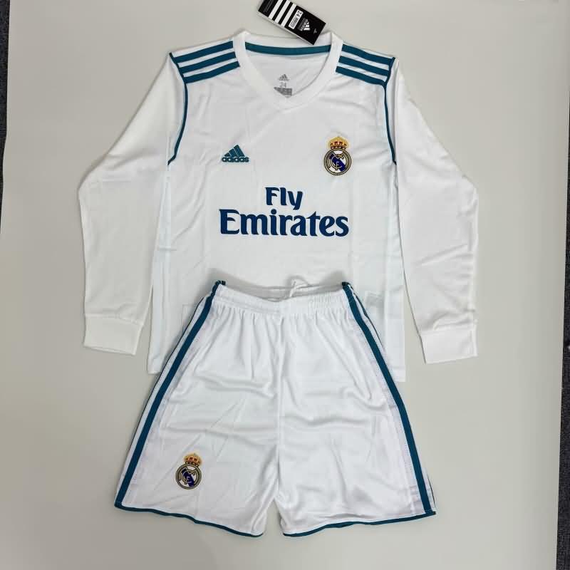 Kids Real Madrid Soccer Jersey Home Long Replica 17/18