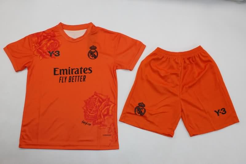 Kids Real Madrid Soccer Jersey Fourth Orange Replica 23/24