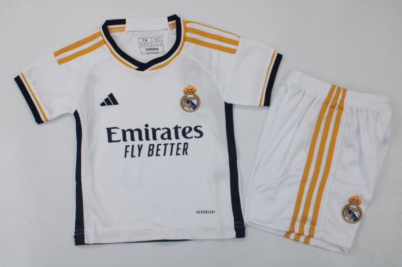 Kids Real Madrid Soccer Jersey Home Replica 23/24