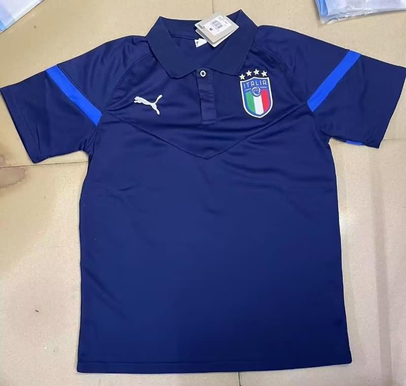 Italy Soccer Jersey Dark Blue Polo Replica 2023