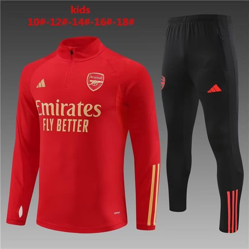 Kids Arsenal Soccer Tracksuit Red Replica 23/24