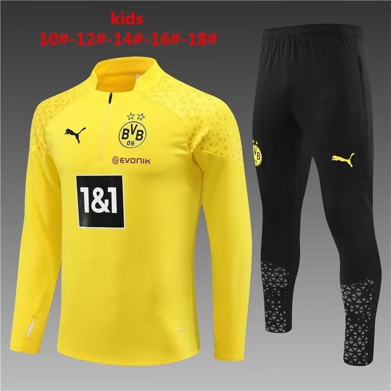 Kids Dortmund Soccer Tracksuit Yellow Replica 23/24