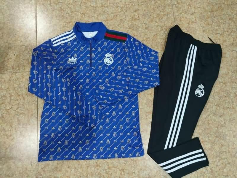 Real Madrid Soccer Tracksuit 04 Blue Replica 23/24