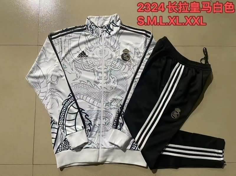 Real Madrid Soccer Tracksuit 08 White Replica 23/24