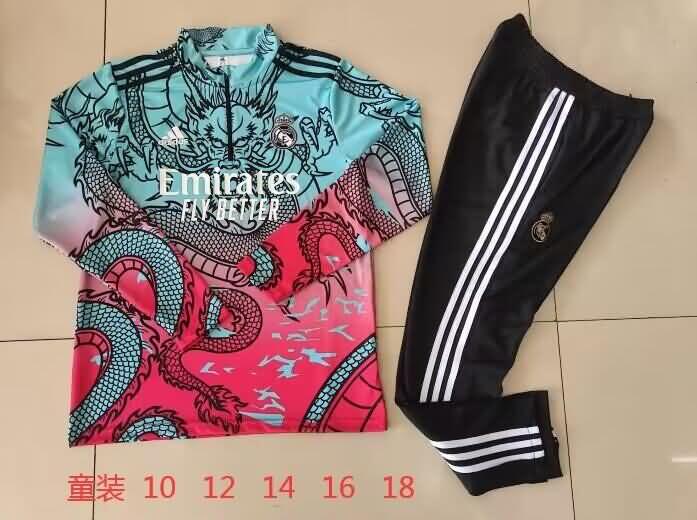 Kids Real Madrid Soccer Tracksuit Colorful Replica 23/24