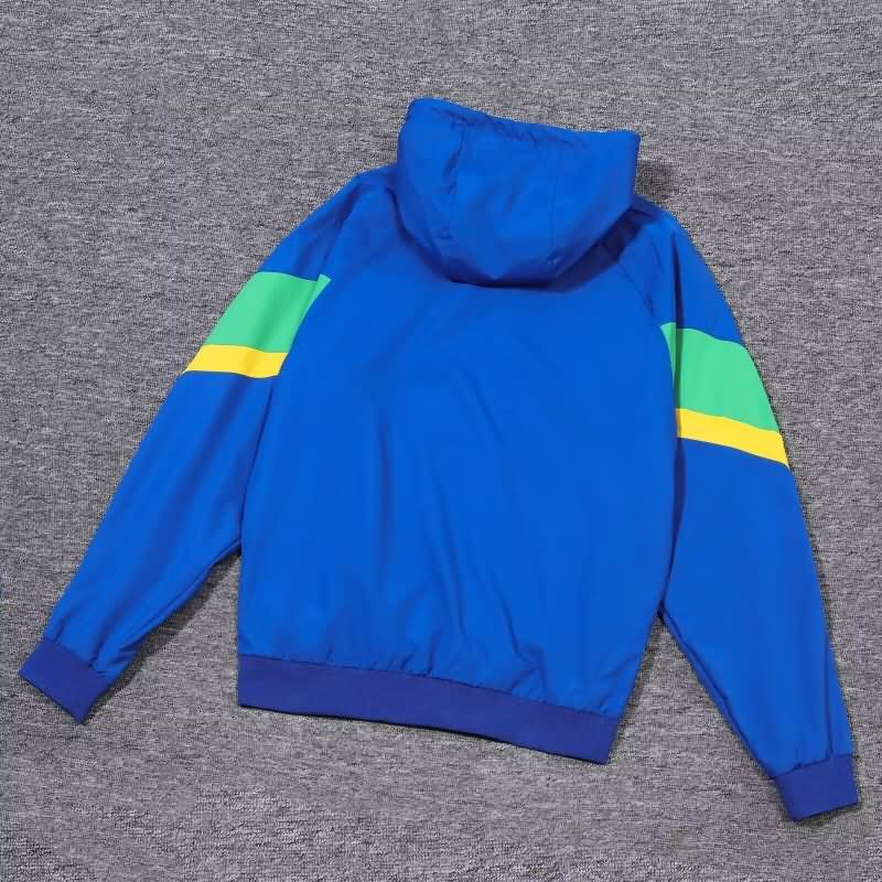 Brazil Soccer Windbreaker Blue Replica 2024