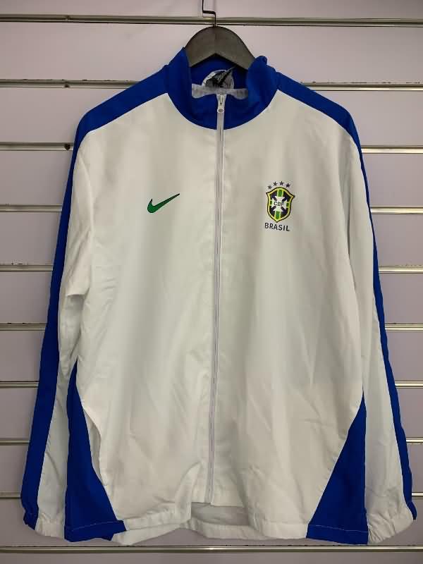 Brazil Soccer Windbreaker 02 White Replica 2024