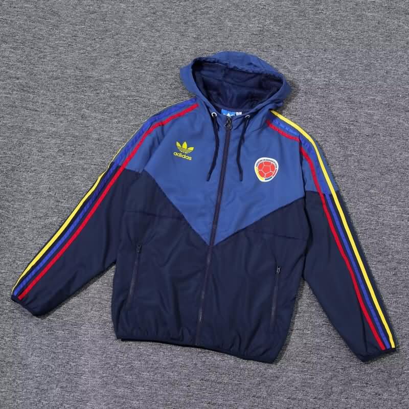 Colombia Soccer Windbreaker Dark Blue Replica 2024