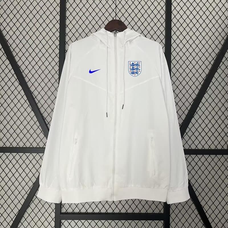 England Soccer Windbreaker White Replica 2024