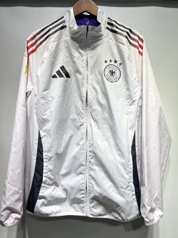 Germany Soccer Windbreaker White Purples Reversible Replica 2024