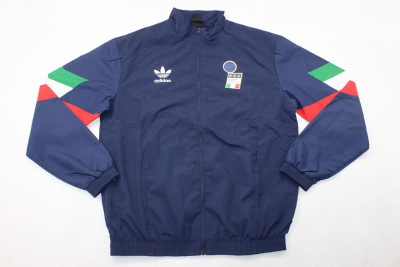 Italy Soccer Windbreaker Dark Blue Replica 2024