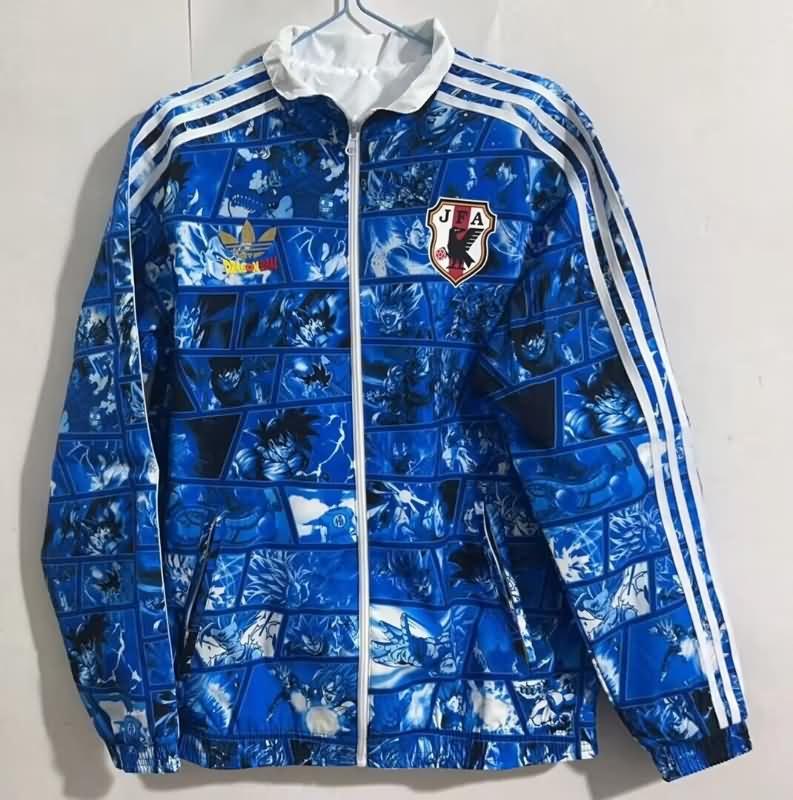 Japan Soccer Windbreaker Blue White Reversible Replica 2024