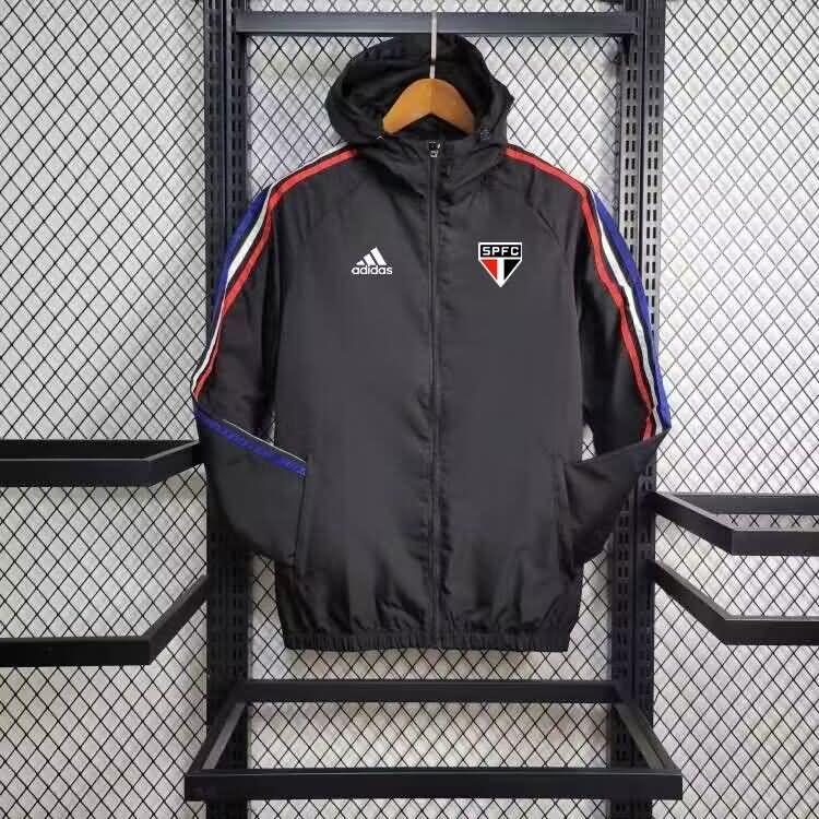 Sao Paulo Soccer Windbreaker 02 Black Replica 2024