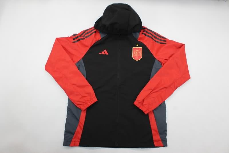 Spain Soccer Windbreaker Black Replica 2024