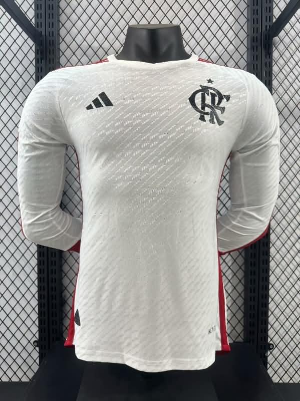 Flamengo Soccer Jersey Away Long Sleeve Replica 2024(Player)