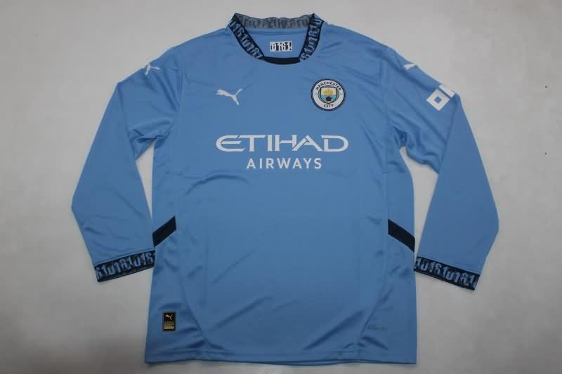 Manchester City Soccer Jersey Home Long Sleeve Replica 24/25