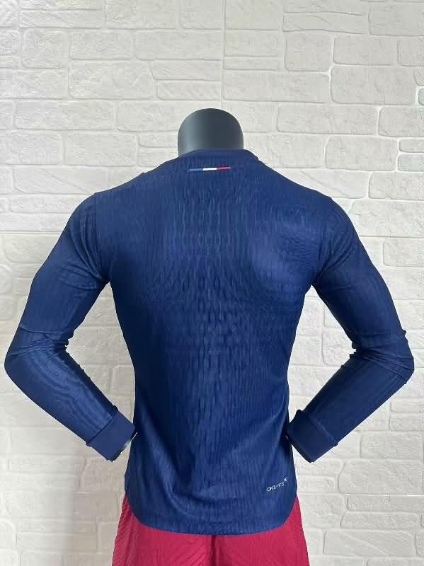 Paris St Germain Soccer Jersey Home Long Sleeve (Player) 24/25