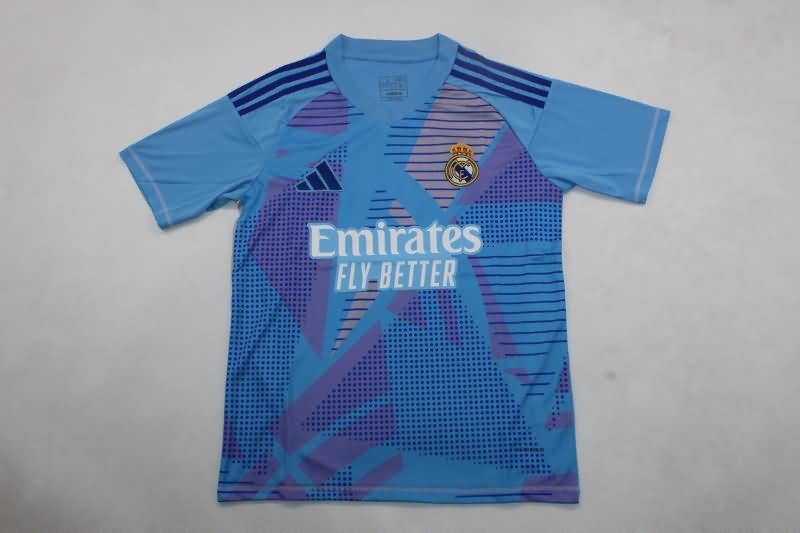 Real Madrid Soccer Jersey Goalkeeper Blue Replica 24/25
