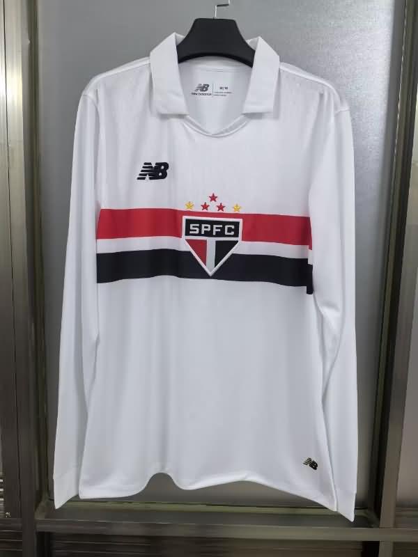 Sao Paulo Soccer Jersey Home Long Sleeve Replica 2024