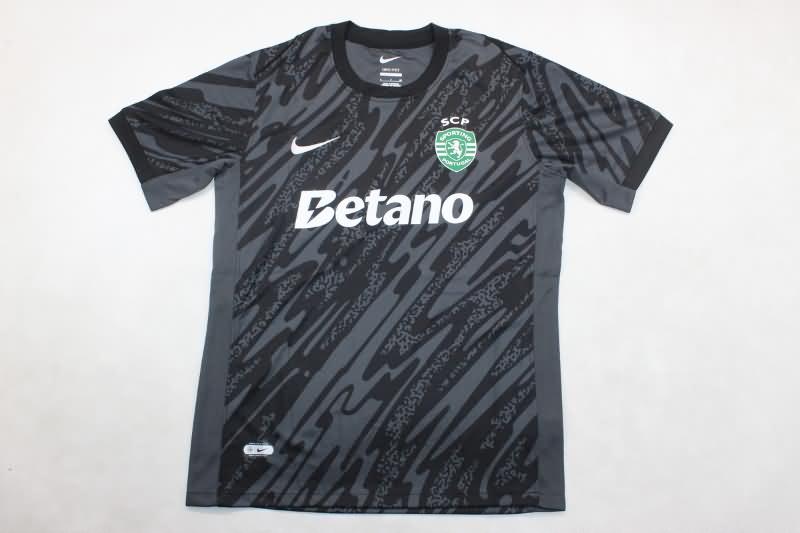 Sporting Lisbon Soccer Jersey Goalkeeper Black Replica 24/25