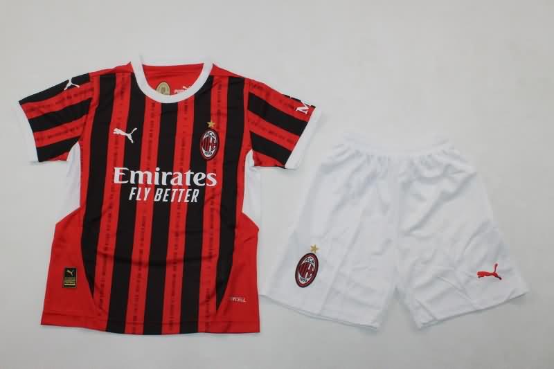 Kids AC Milan Soccer Jersey Home Replica 24/25