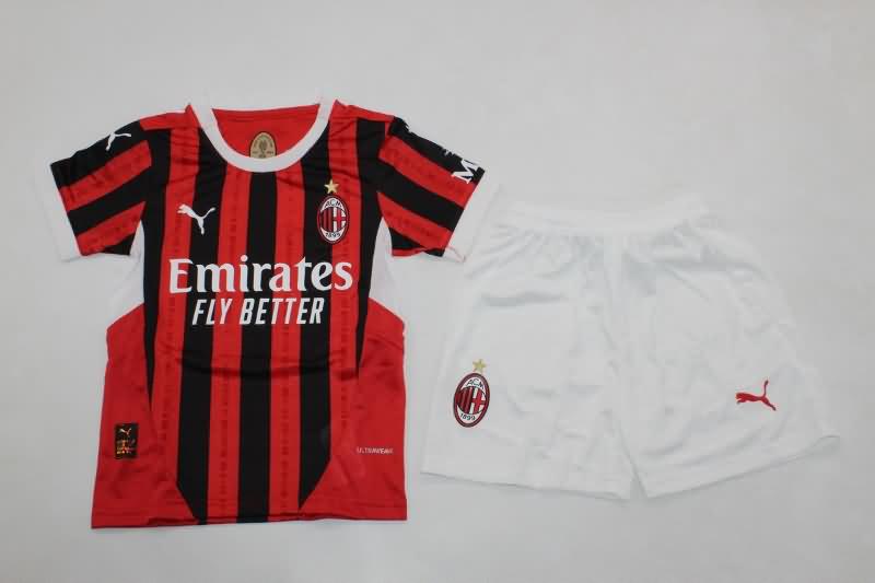 Kids AC Milan Soccer Jersey Home (Player) 24/25