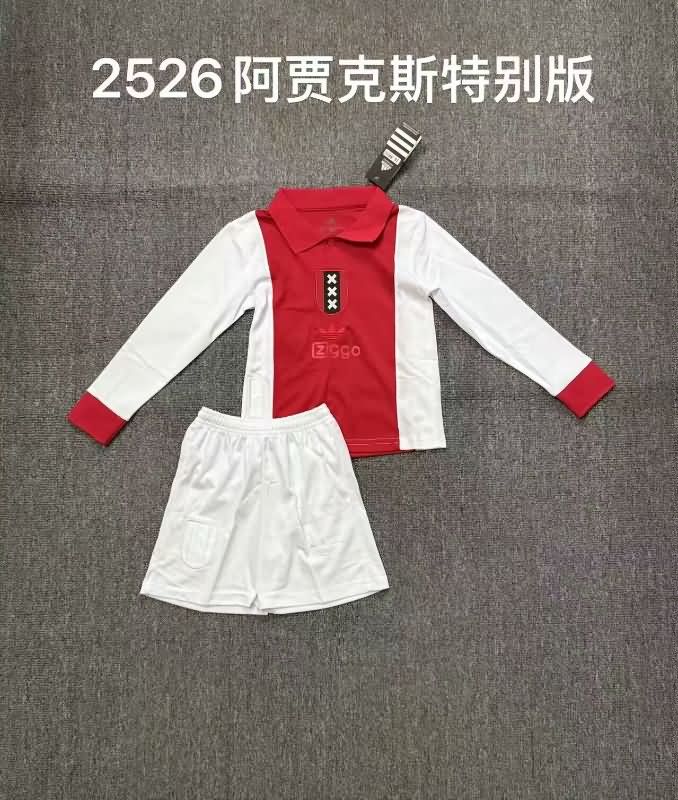 Kids Ajax 125th Anniversary Long Sleeve Soccer Jersey And Shorts