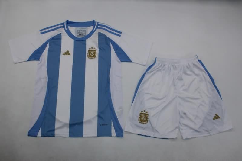 Kids Argentina Soccer Jersey Copa America Home Replica 2024