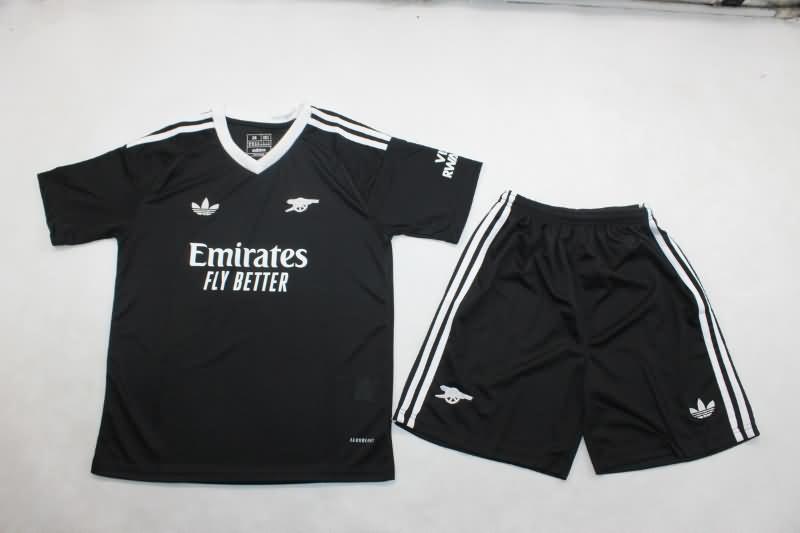Kids Arsenal Soccer Jersey 02 Goalkeeper Black Replica 24/25
