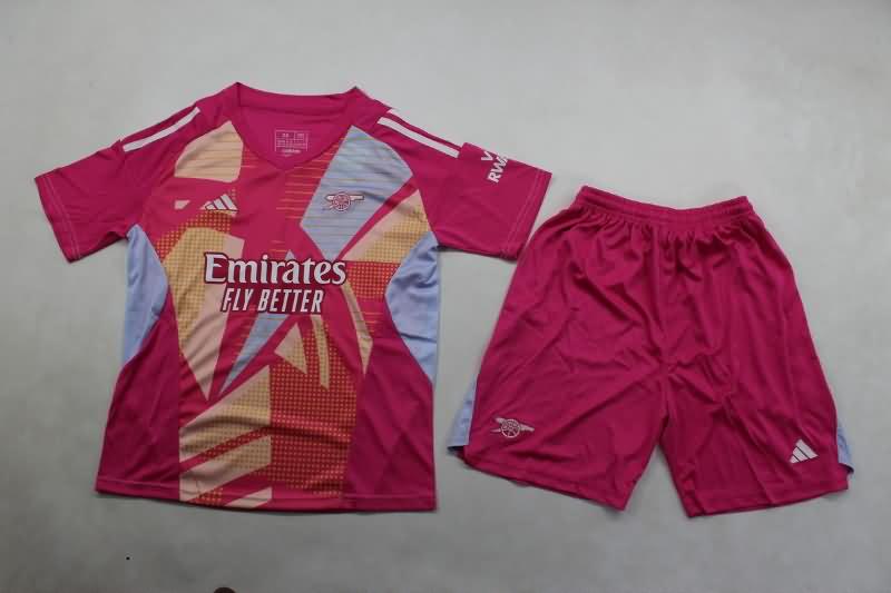 Kids Arsenal Soccer Jersey Goalkeeper Pink Replica 24/25