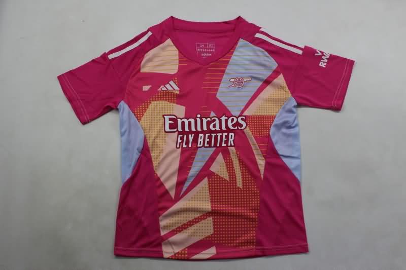 Kids Arsenal Soccer Jersey Goalkeeper Pink Replica 24/25