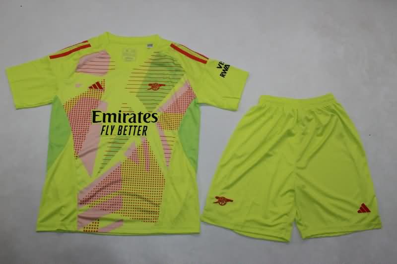 Kids Arsenal Soccer Jersey Goalkeeper Yellow Replica 24/25