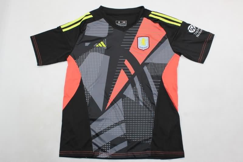 Kids Aston Villa Soccer Jersey Goalkeeper Black Replica 24/25