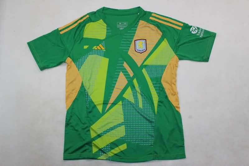 Kids Aston Villa Soccer Jersey Goalkeeper Green Replica 24/25