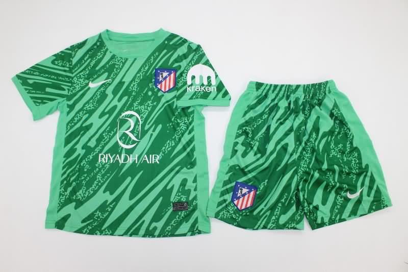 Kids Atletico Madrid Soccer Jersey Goalkeeper Green Replica 24/25