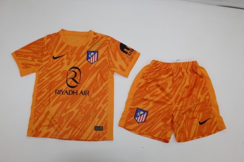 Kids Atletico Madrid Soccer Jersey Goalkeeper Orange Replica 24/25