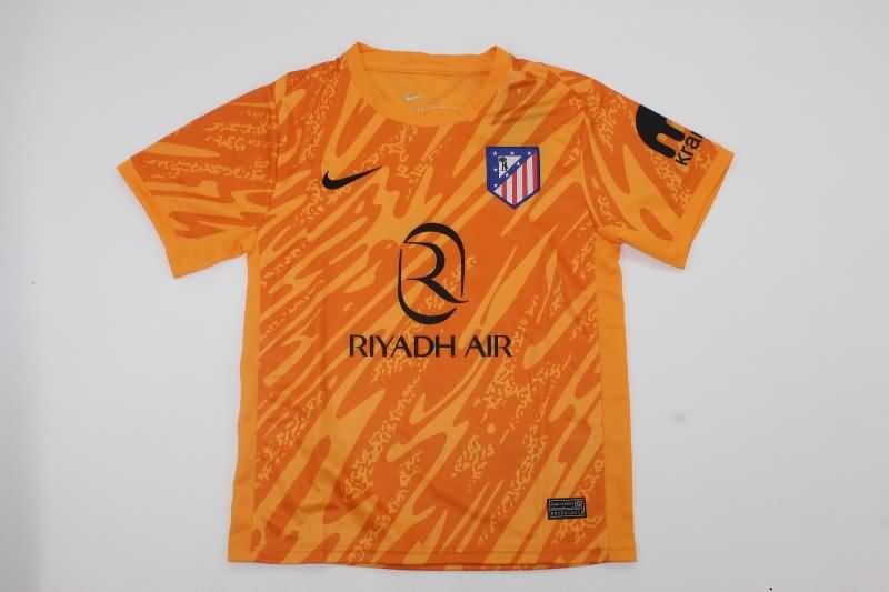 Kids Atletico Madrid Soccer Jersey Goalkeeper Orange Replica 24/25