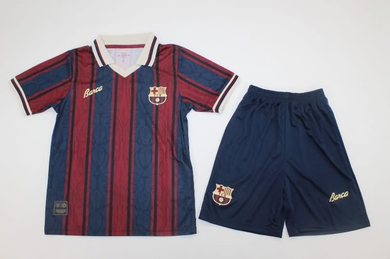 Kids Barcelona 125th Anniversary Soccer Jersey And Shorts