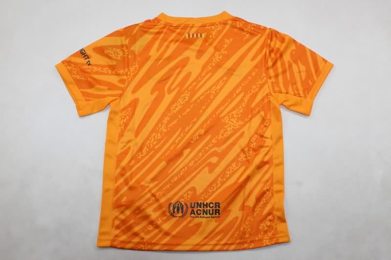 Kids Barcelona Soccer Jersey Goalkeeper Orange Replica 24/25