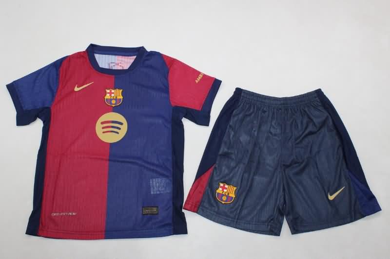 Kids Barcelona Soccer Jersey Home Replica 24/25