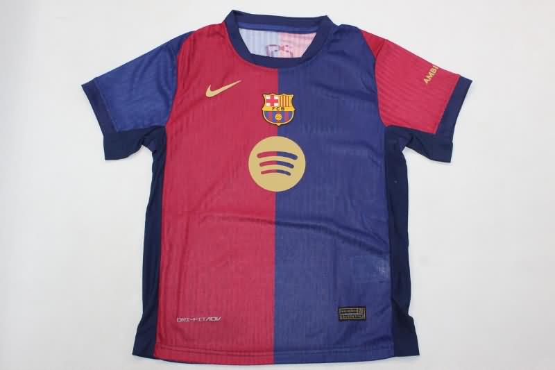 Kids Barcelona Soccer Jersey Home Replica 24/25