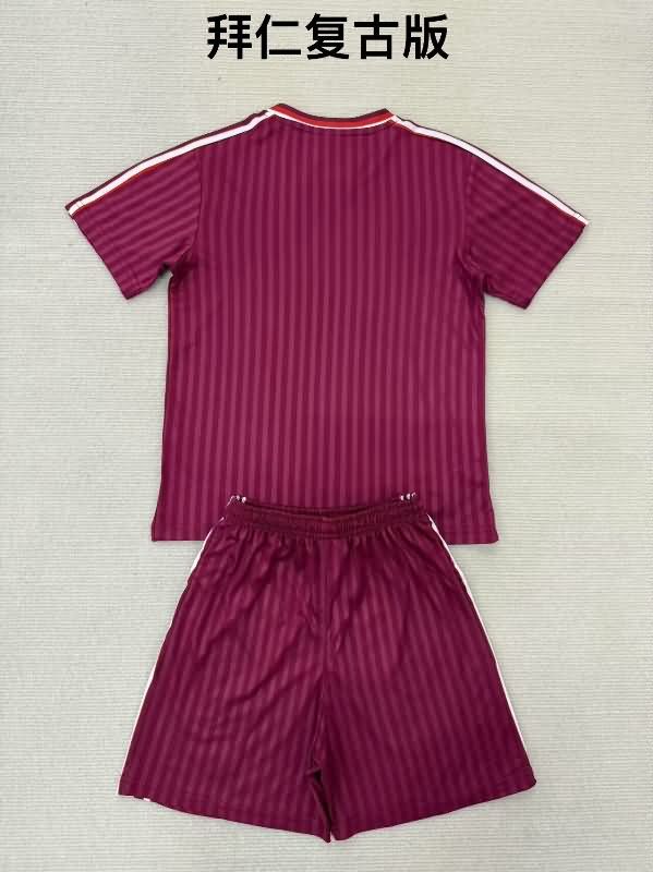 Kids Bayern Munich 24/25 Red Soccer Jersey And Shorts