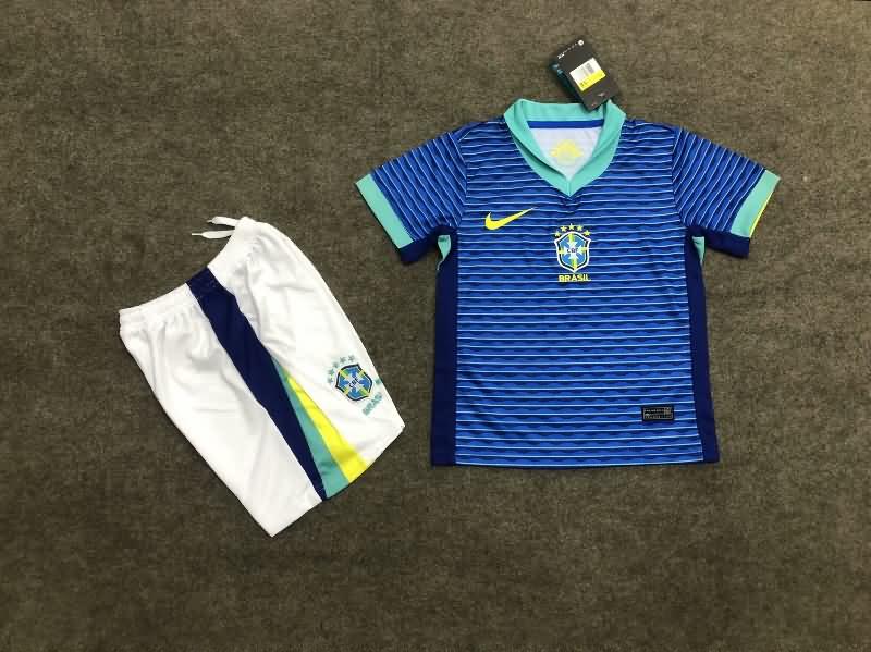 Kids Brazil Soccer Jersey Copa America Away Replica 2024