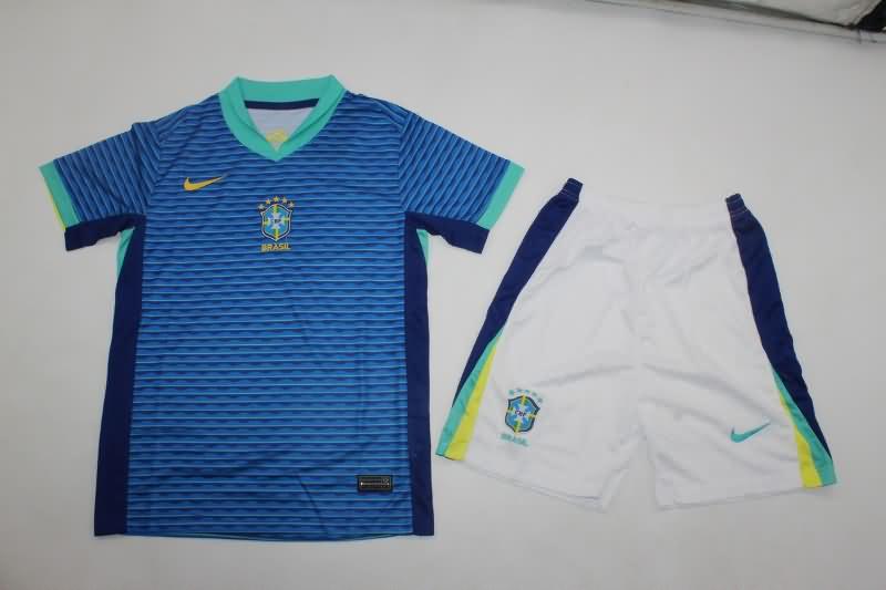 Kids Brazil Soccer Jersey Copa America Away Replica 2024