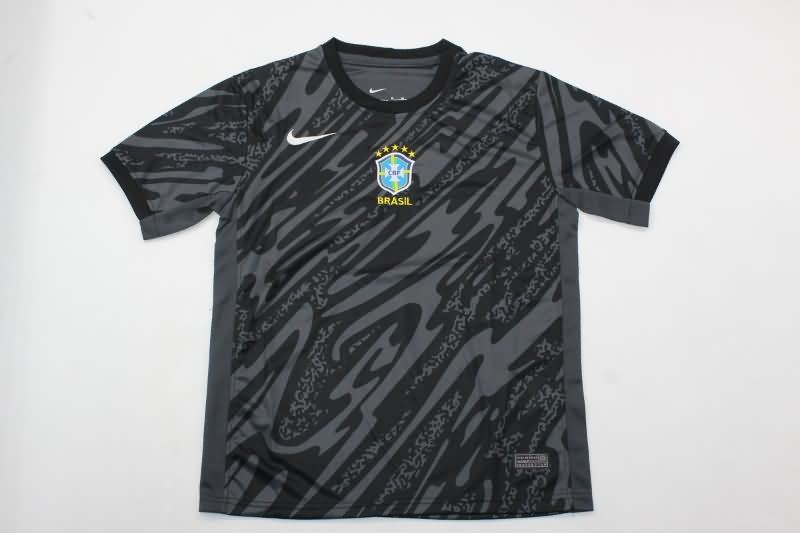 Kids Brazil Soccer Jersey Copa America Goalkeeper Grey Replica 2024