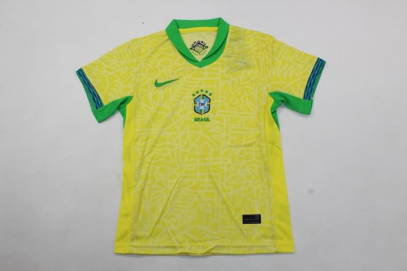 Kids Brazil Soccer Jersey Copa America Home Replica 2024