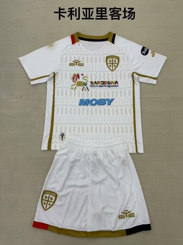Kids Cagliari Soccer Jersey Away Replica 24/25