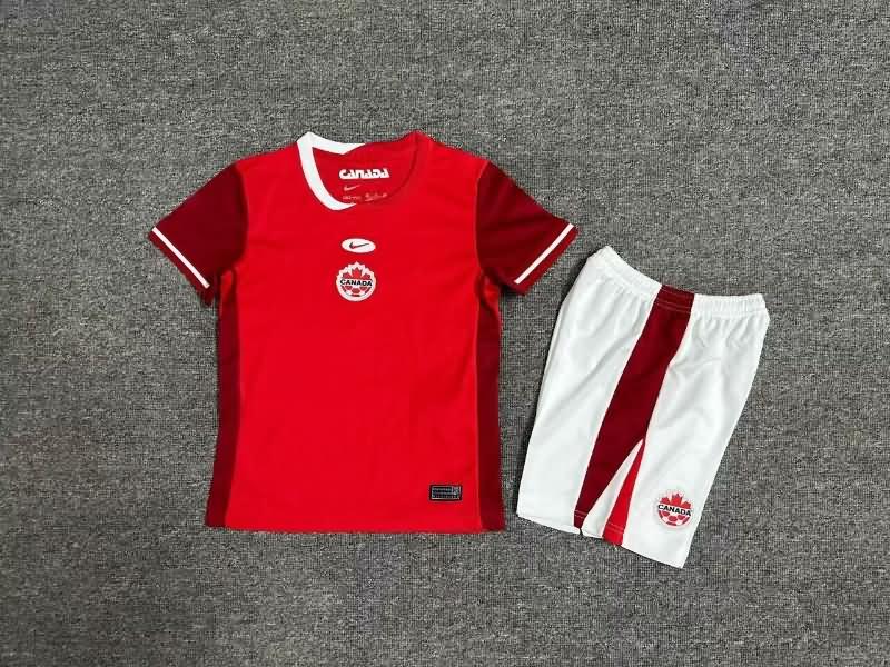 Kids Canada Soccer Jersey Copa America Home Replica 2024