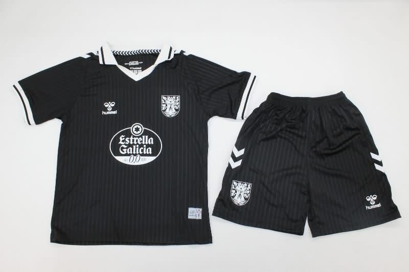 Kids Celta 100th Anniversary Black Soccer Jersey And Shorts